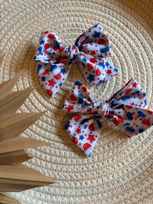 patriotic popsicle bow