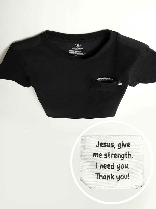prayer pocket tee // black