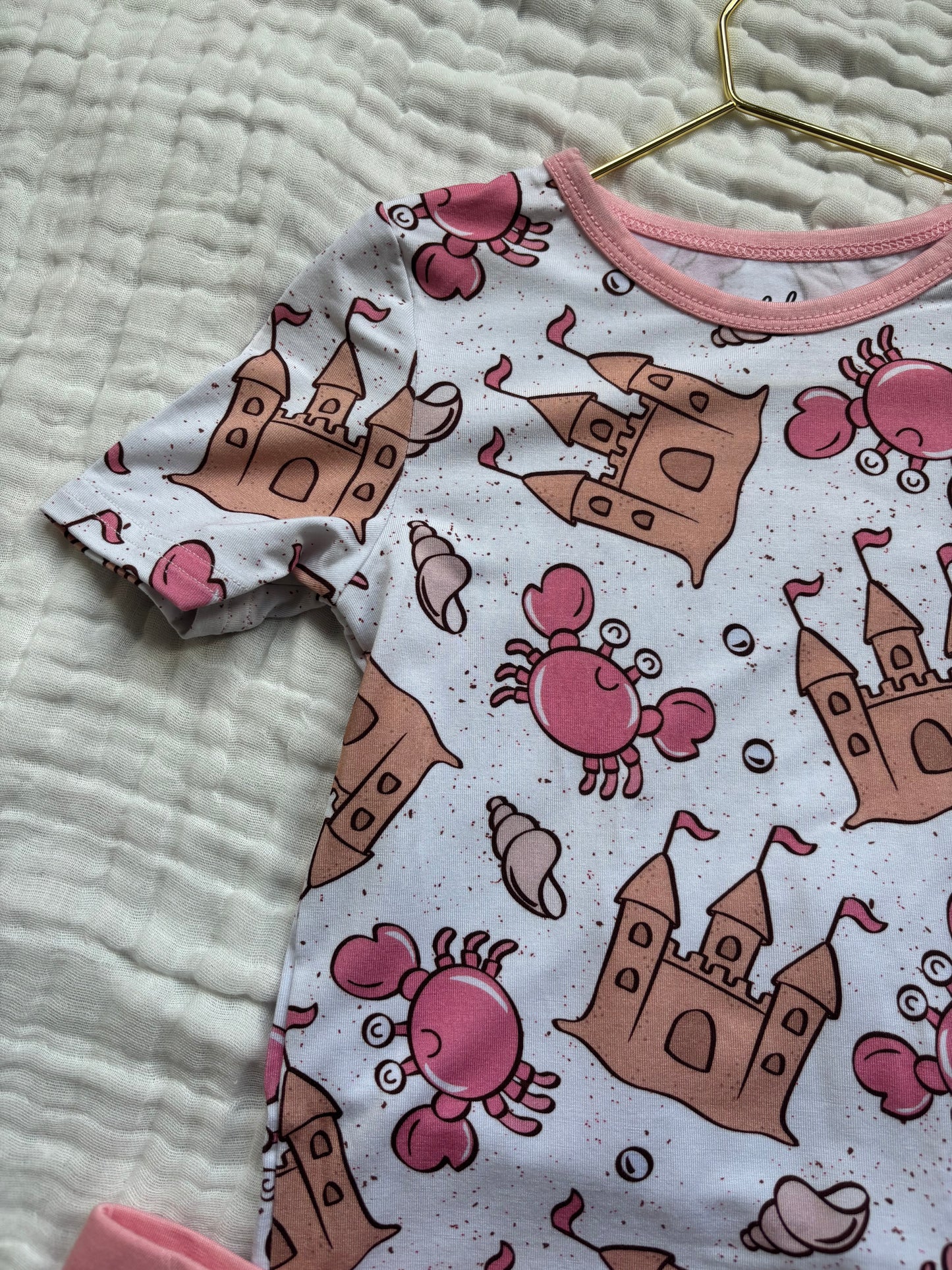 crabs + castles bamboo pajamas // ZIPPY or SHORTS SET