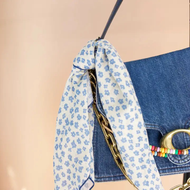 bandana scarf // blue floral