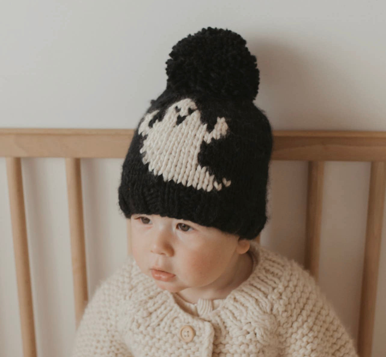 ghost knitted beanie