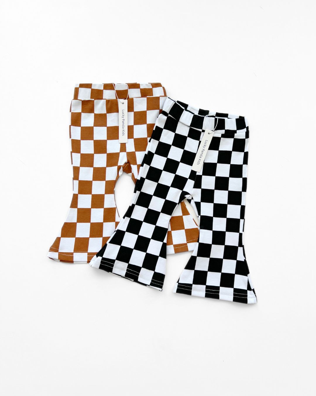 checkered flare pants // copper (*available in extended sizing up to 8/9*)