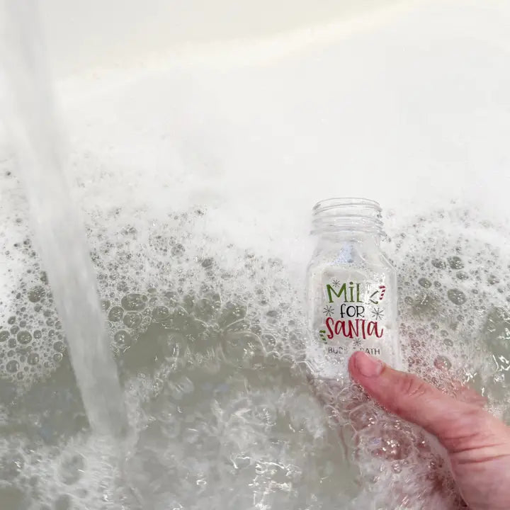 milk and cookies for santa bath bomb / bubble bath gift box