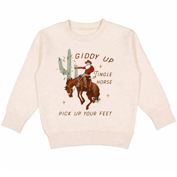 giddy up jingle horse toddler sweatshirt