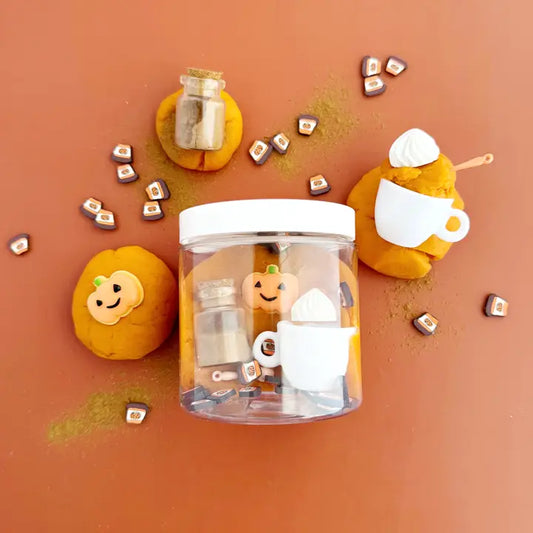 pumpkin spice latte mini dough-to-go play kit