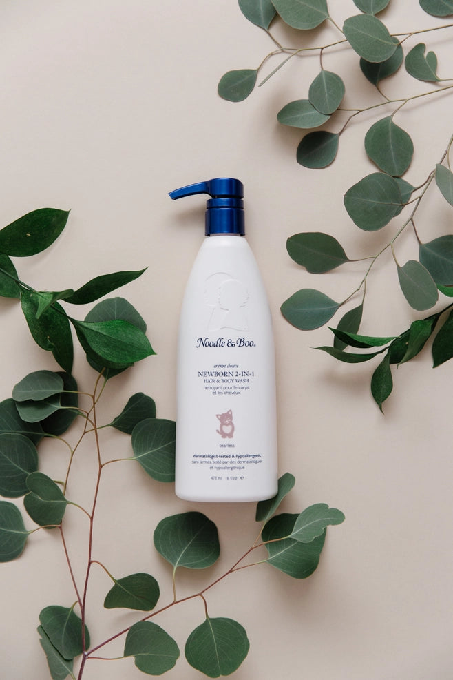 newborn 2-in-1 hair and body wash // noodle and boo