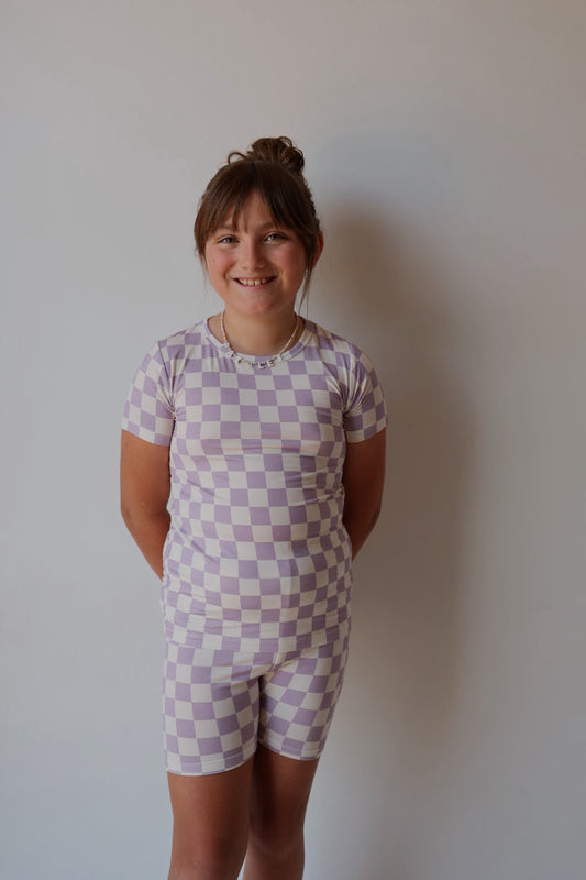 grape soda bamboo pajamas // SHORTS SET (mama + me)