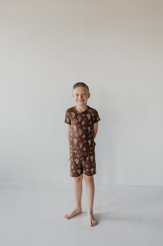 desert dreams bamboo pajamas // SHORT-SLEEVE + SHORTS SET (comes in extended sizing)