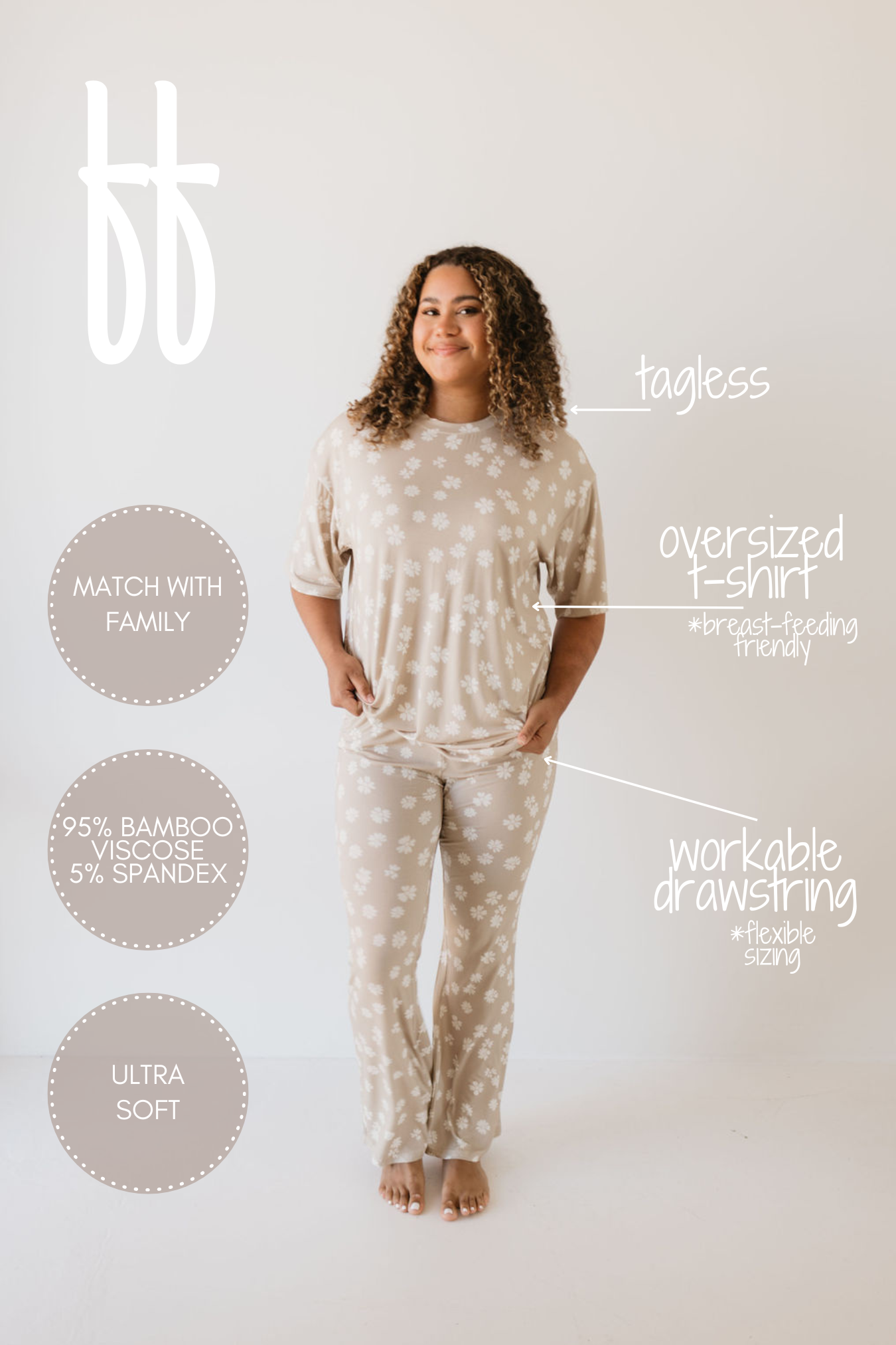 short-sleeve women's bamboo pajamas // lazy daisy