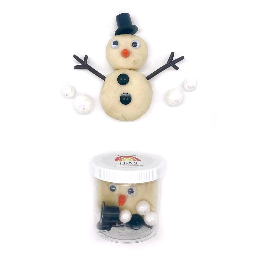 snowman mini dough-to-go kit
