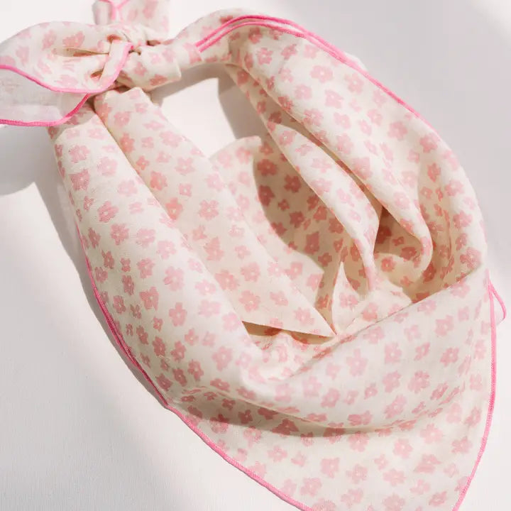 bandana scarf // pink floral