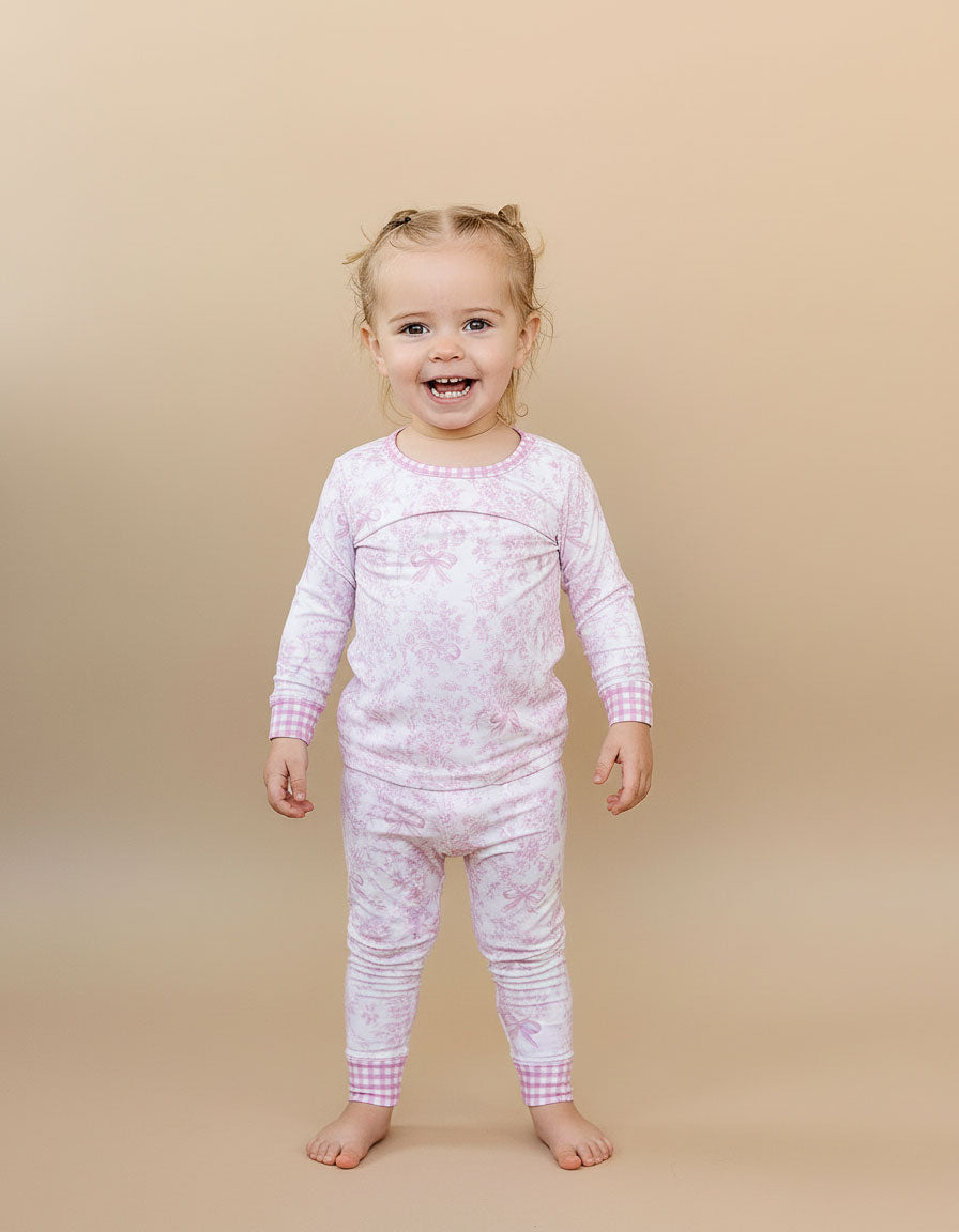 petal whimsy bamboo pajamas // LONG-SLEEVE TWO-PIECE SET