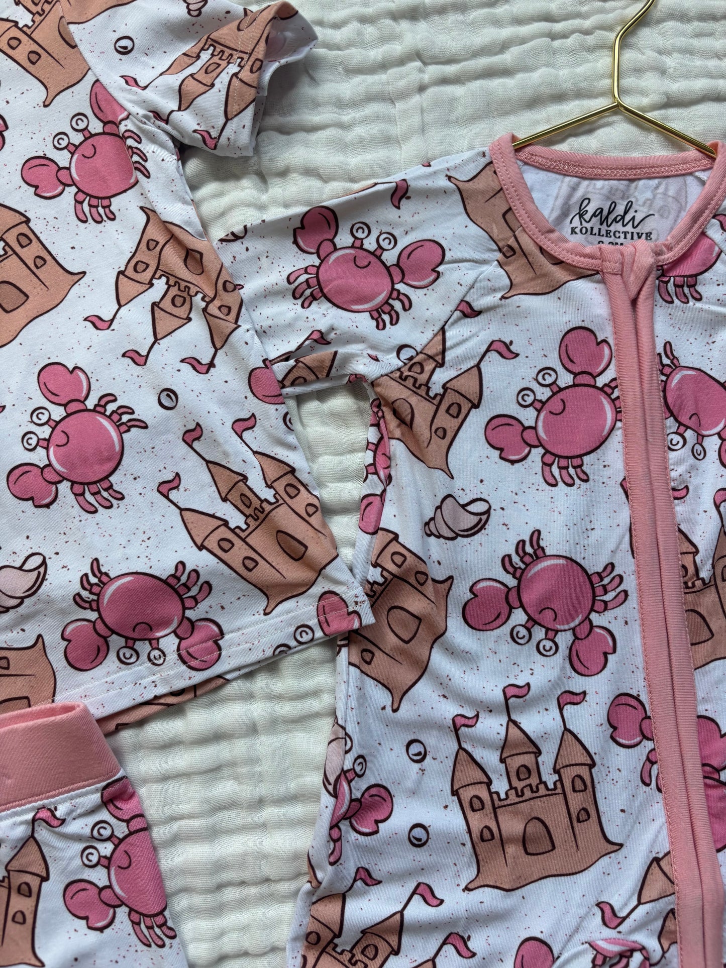 crabs + castles bamboo pajamas // ZIPPY or SHORTS SET