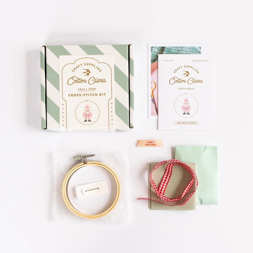 cross stitch kit // santa