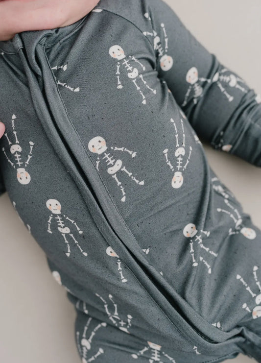 spooky skeletons bamboo pajamas // ZIPPY or LONG-SLEEVE TWO-PIECE