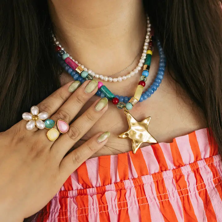 summer star beaded necklace // BELJOY