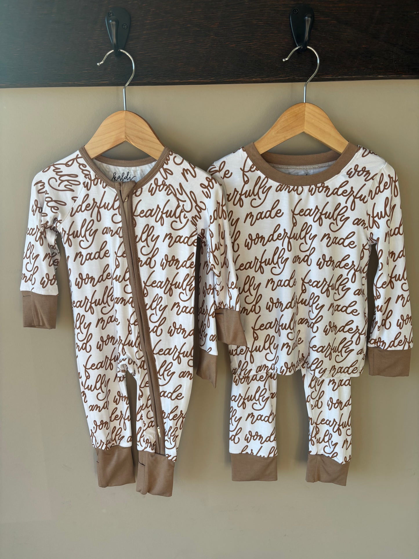 fearfully and wonderfully made bamboo pajamas // ZIPPY or LONG-SLEEVE TWO-PIECE SET
