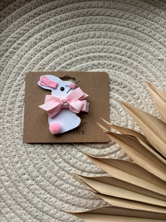 ribbon bunny alligator clip bow