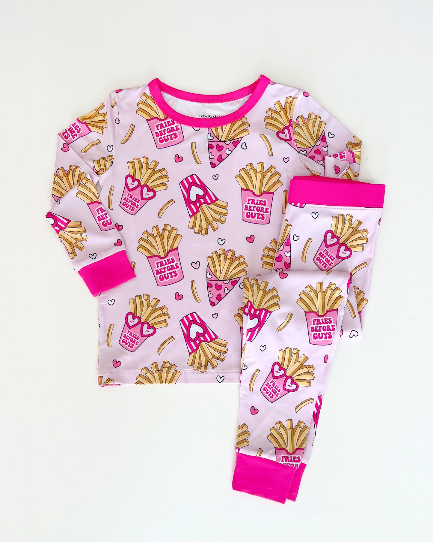 fries before guys bamboo pajamas // LONG-SLEEVE TWO-PIECE SET (*comes in extended sizing up to 8/9*)