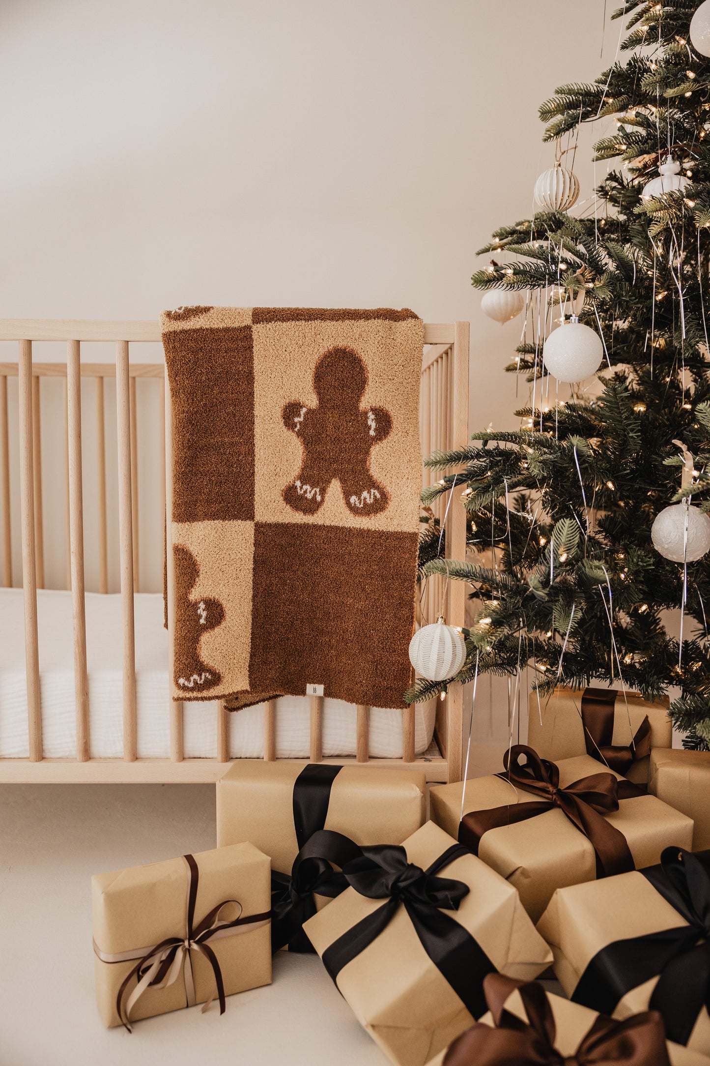 buttery-soft blanket // gingerbread checkerboard