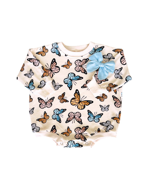 bubble romper // butterflies