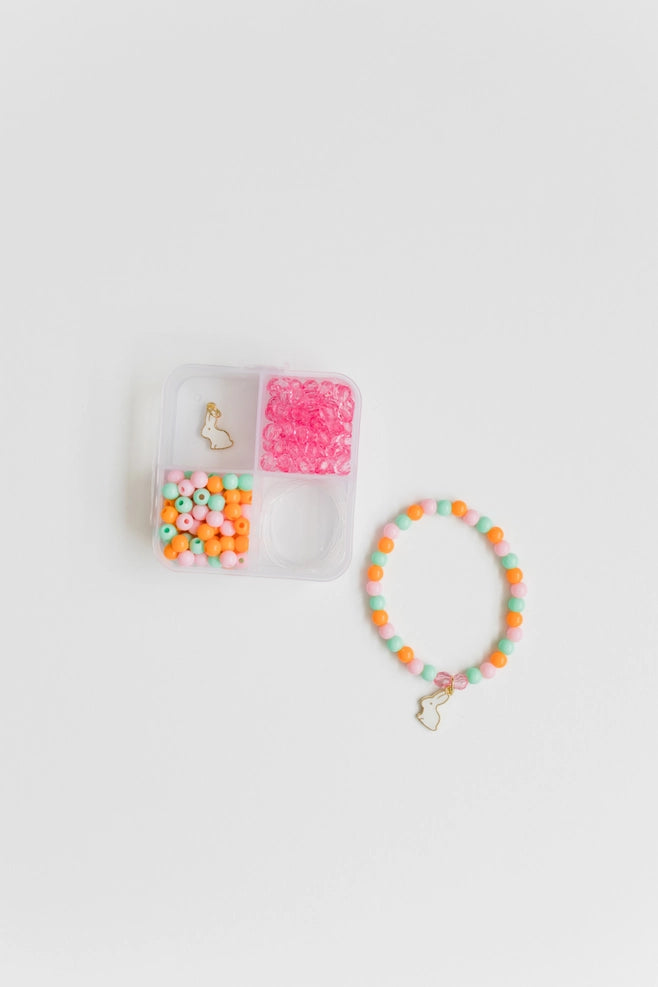 diy mini stretchy bracelet kit // bunny