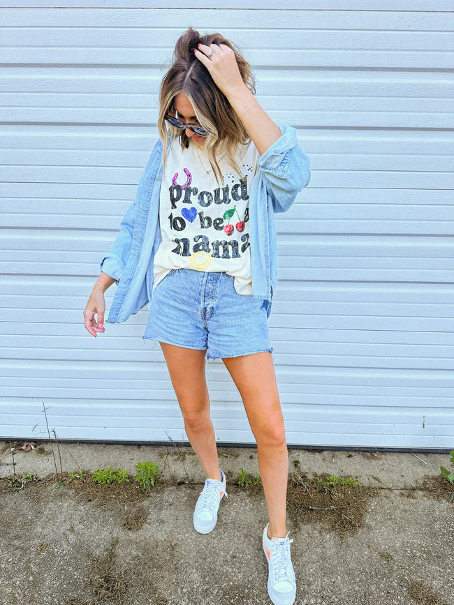 proud to be a mama tee // women's