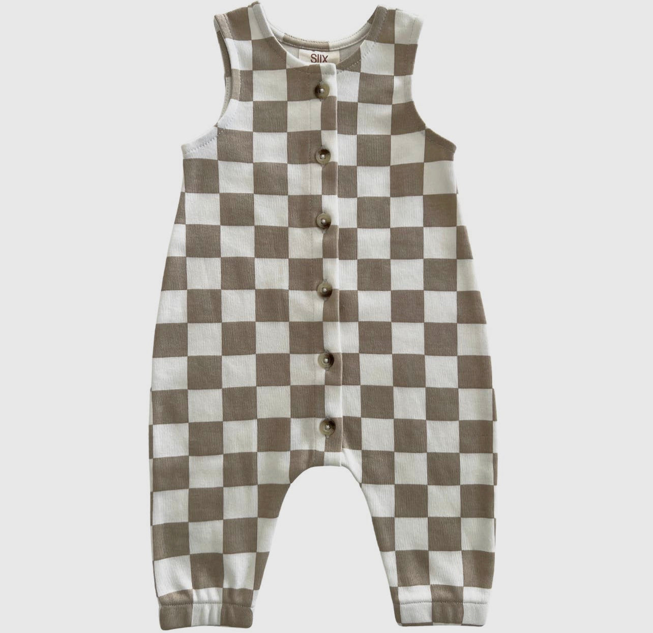 neutral checkerboard bodysuit