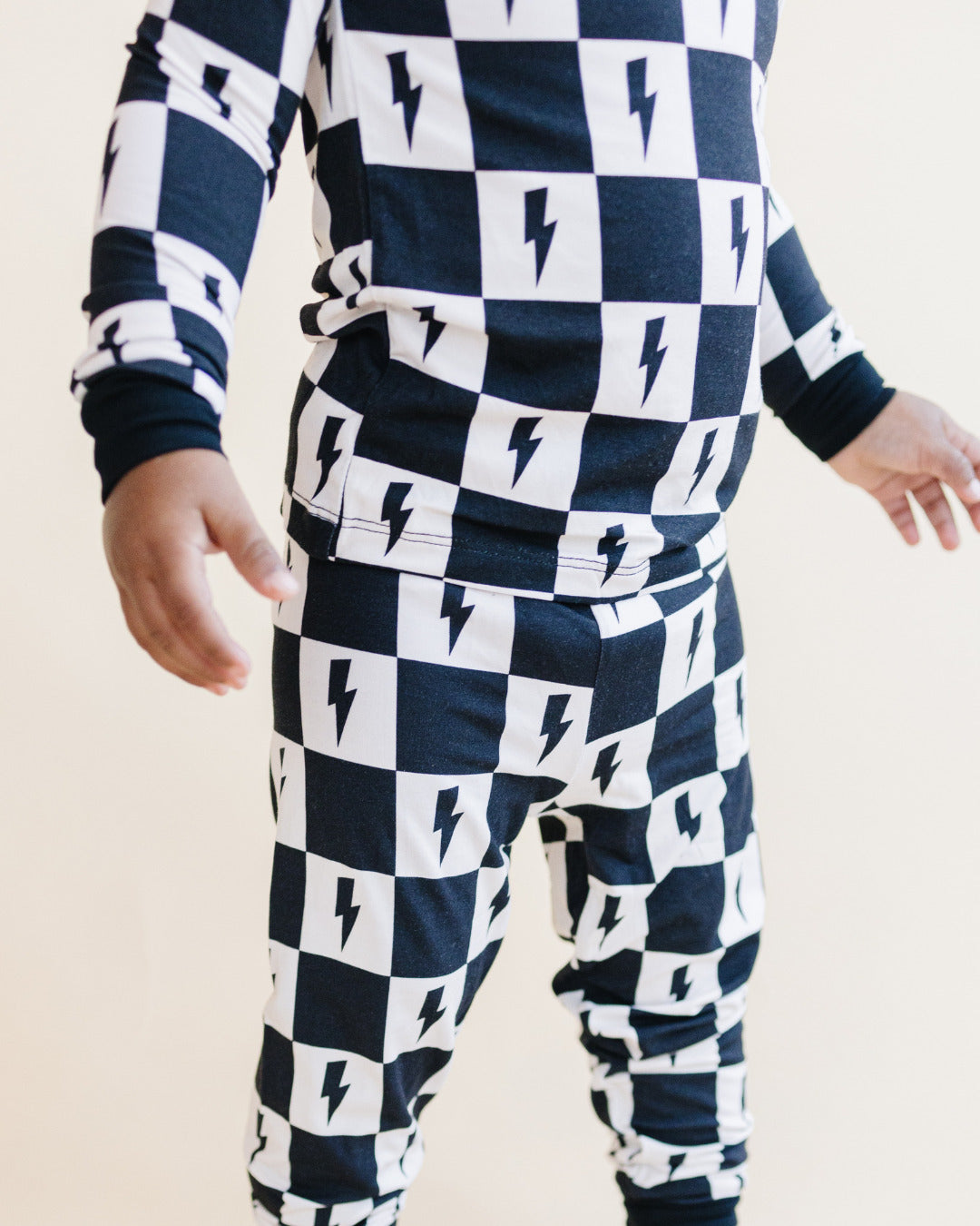 checks + bolts bamboo pajamas // LONG-SLEEVE TWO-PIECE SET (*up to size 8/9*)