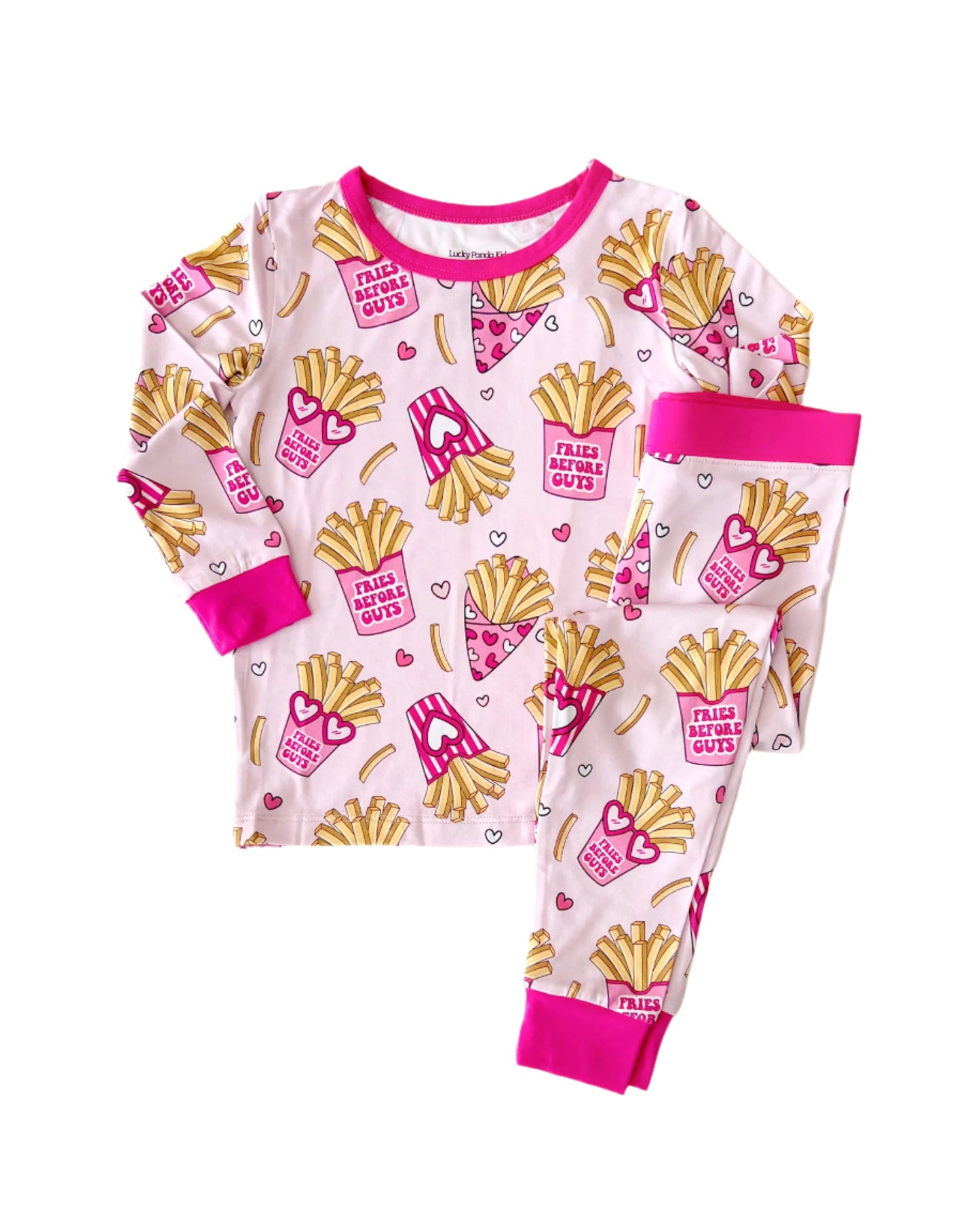 fries before guys bamboo pajamas // LONG-SLEEVE TWO-PIECE SET (*comes in extended sizing up to 8/9*)