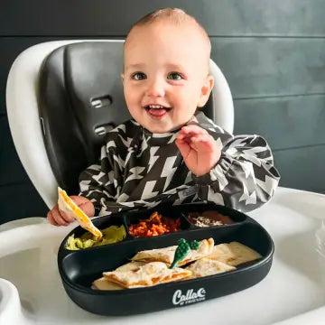 black bolts long sleeve bib (SIZE 6-36 MONTHS)