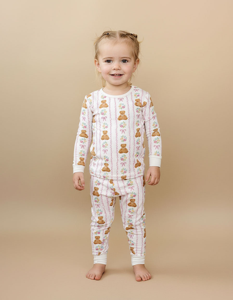honey bear bamboo pajamas // LONG-SLEEVE TWO-PIECE SET