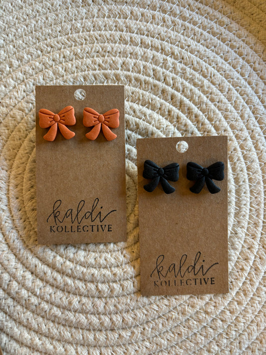 MAGGIE bow studs // handmade polymer clay earrings