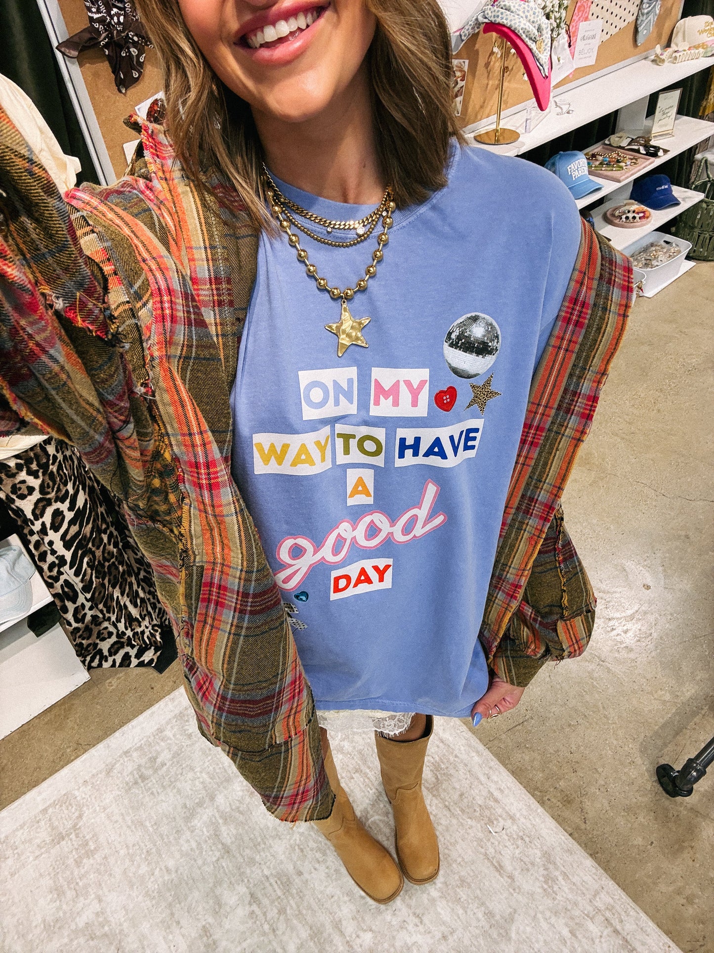 on my way to have a good day graphic tee // women's
