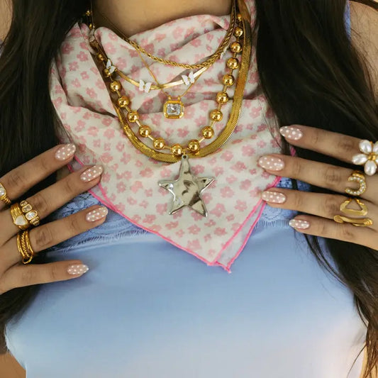 bandana scarf // pink floral