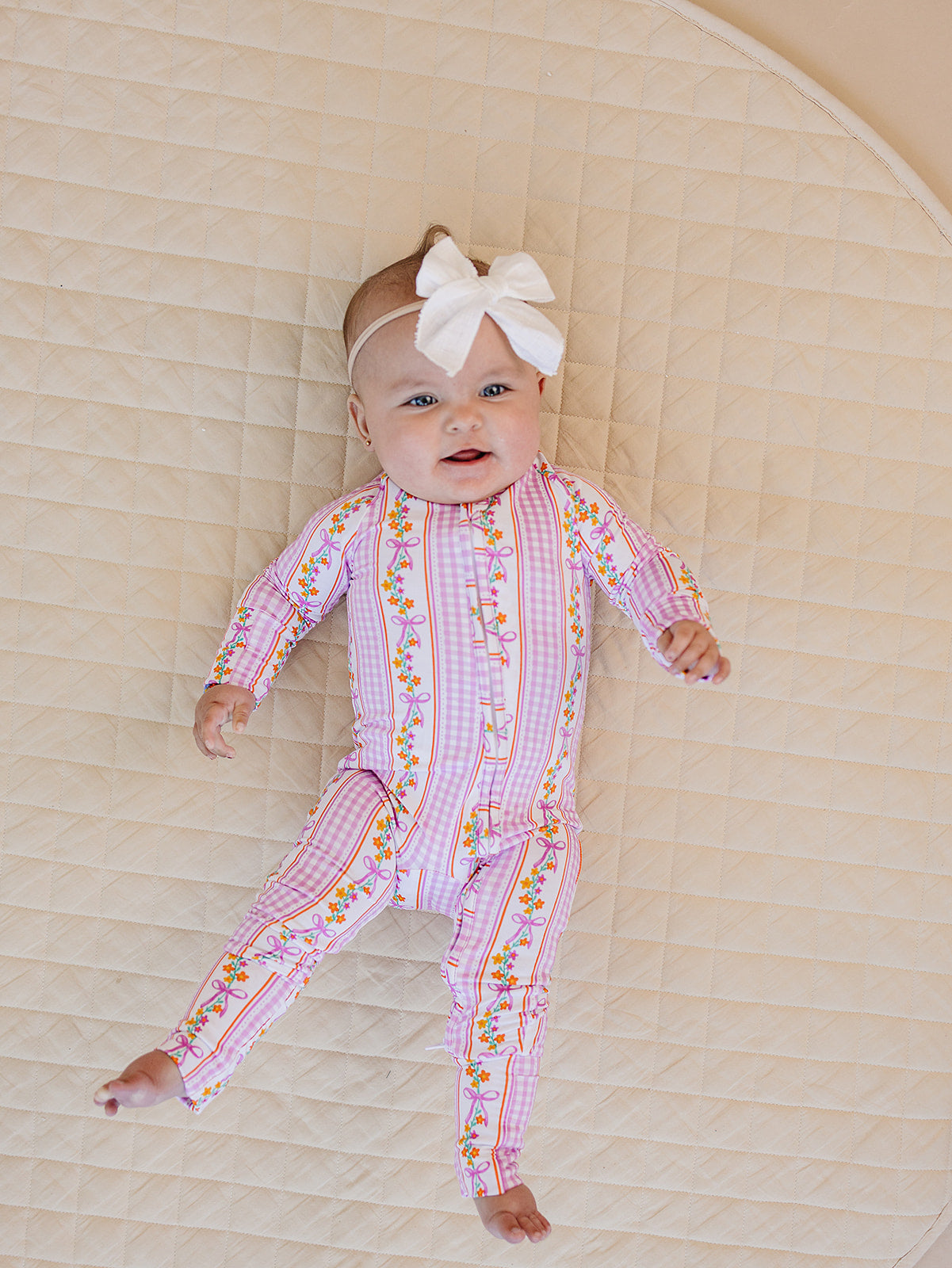 gingham vines bamboo pajamas // ZIPPY
