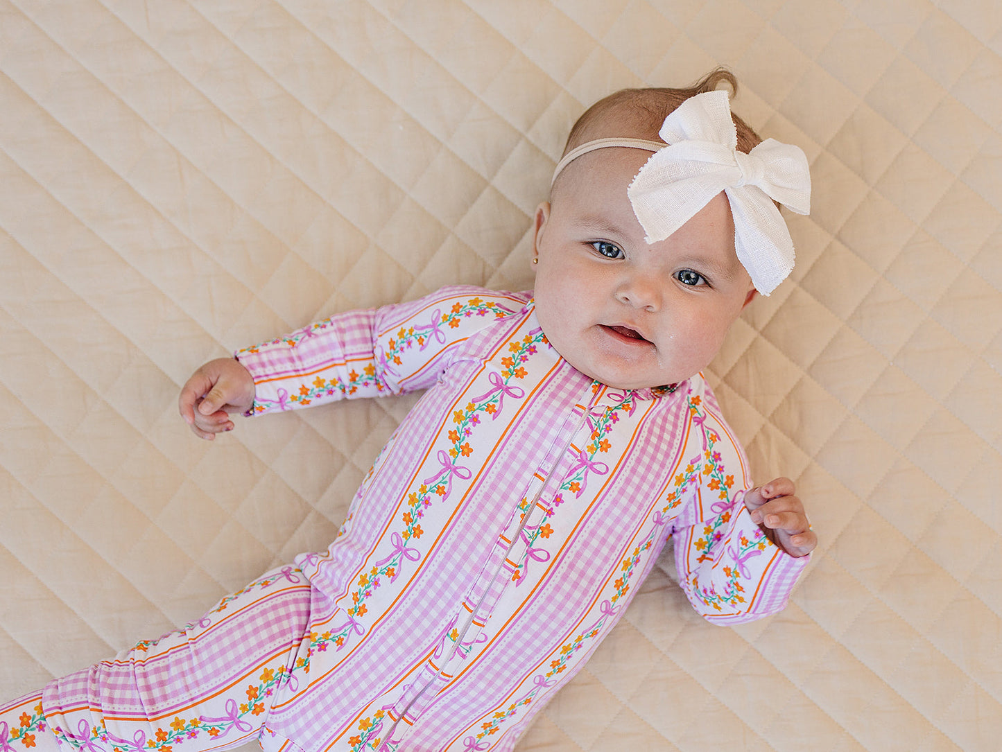 gingham vines bamboo pajamas // ZIPPY