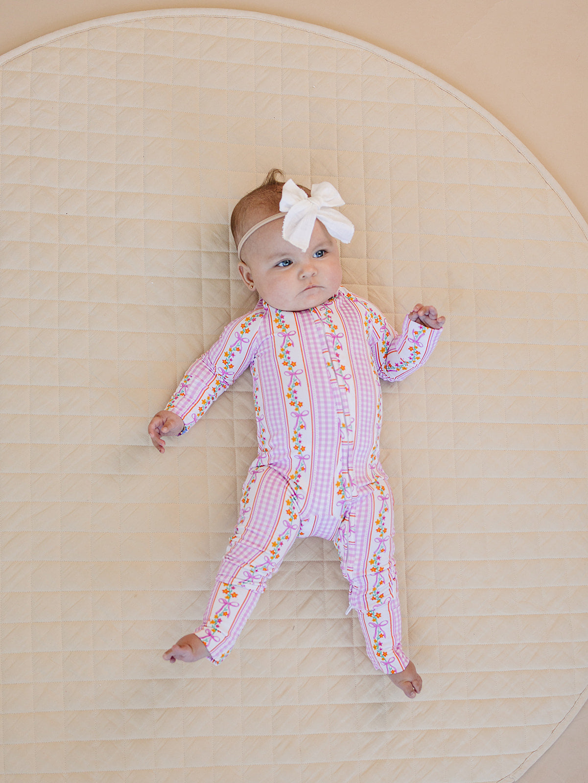 gingham vines bamboo pajamas // ZIPPY