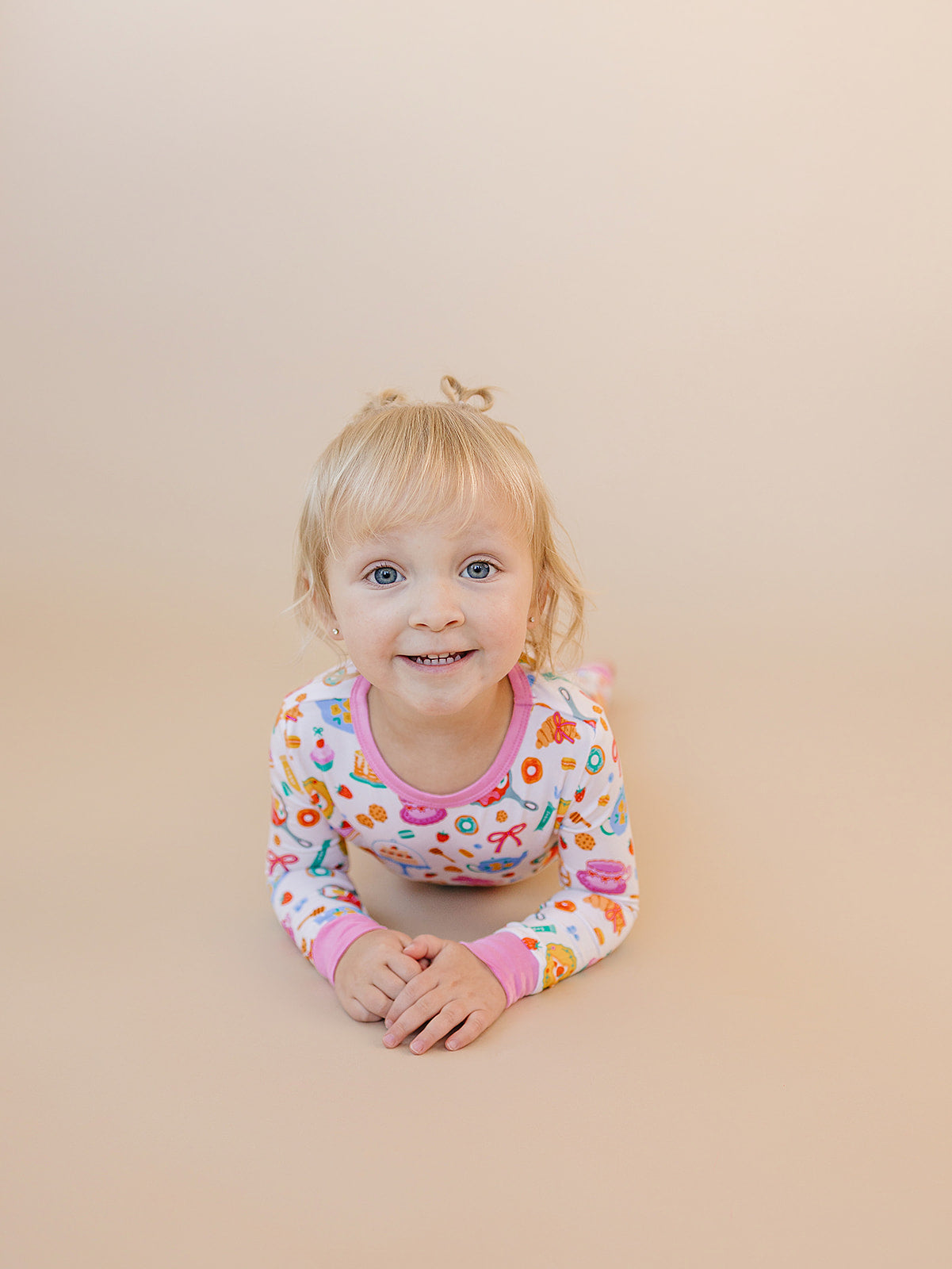 breakfast whimsy bamboo pajamas // LONG-SLEEVE TWO-PIECE SET