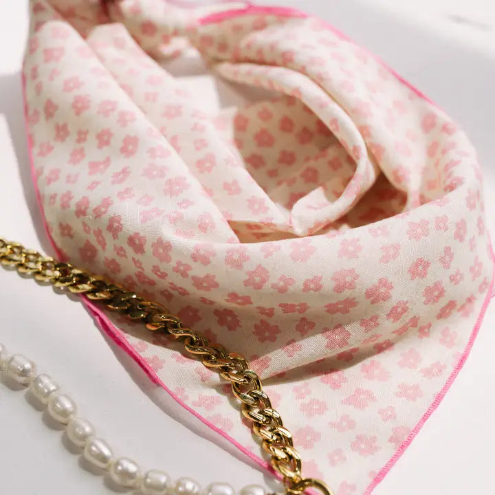 bandana scarf // pink floral