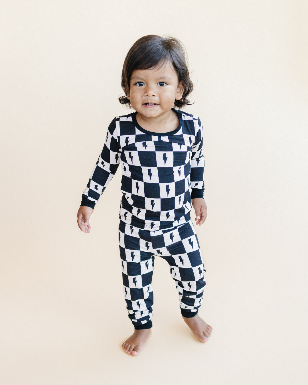 checks + bolts bamboo pajamas // LONG-SLEEVE TWO-PIECE SET (*up to size 8/9*)