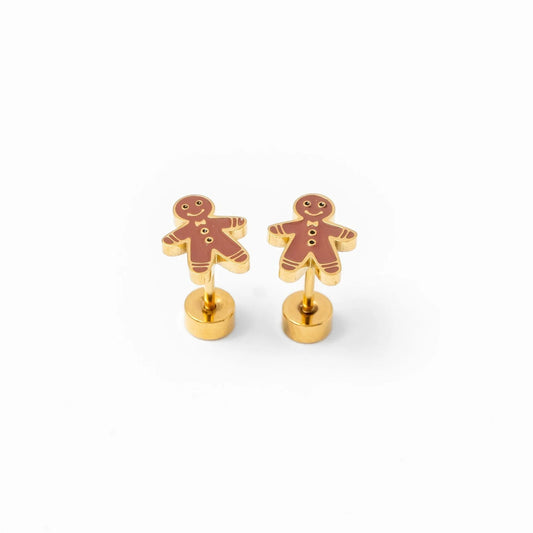 18k gold flat back studs // gingerbread