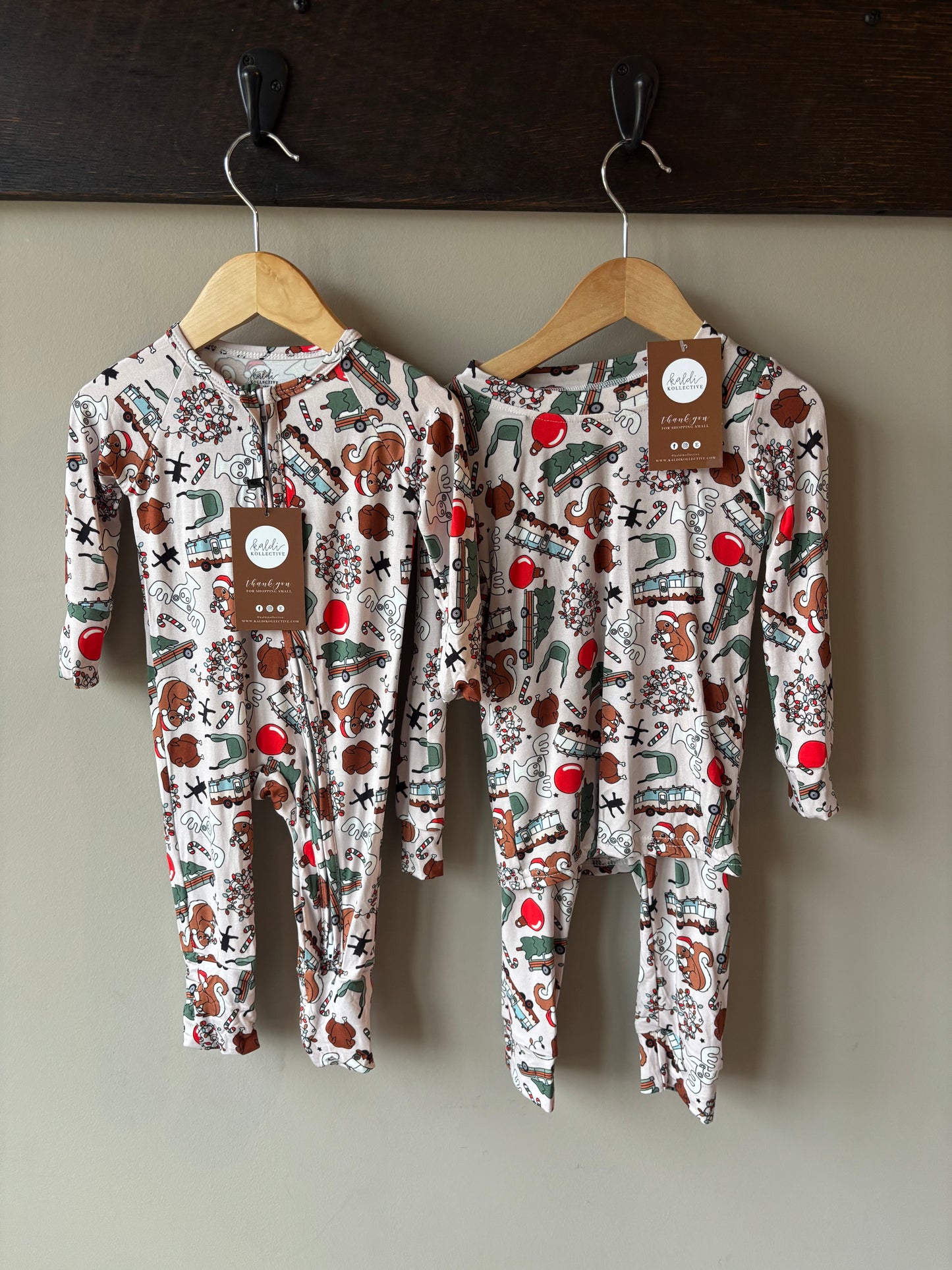 griswold family christmas kaldi bamboo pajamas // ZIPPY or LONG-SLEEVE TWO-PIECE SET