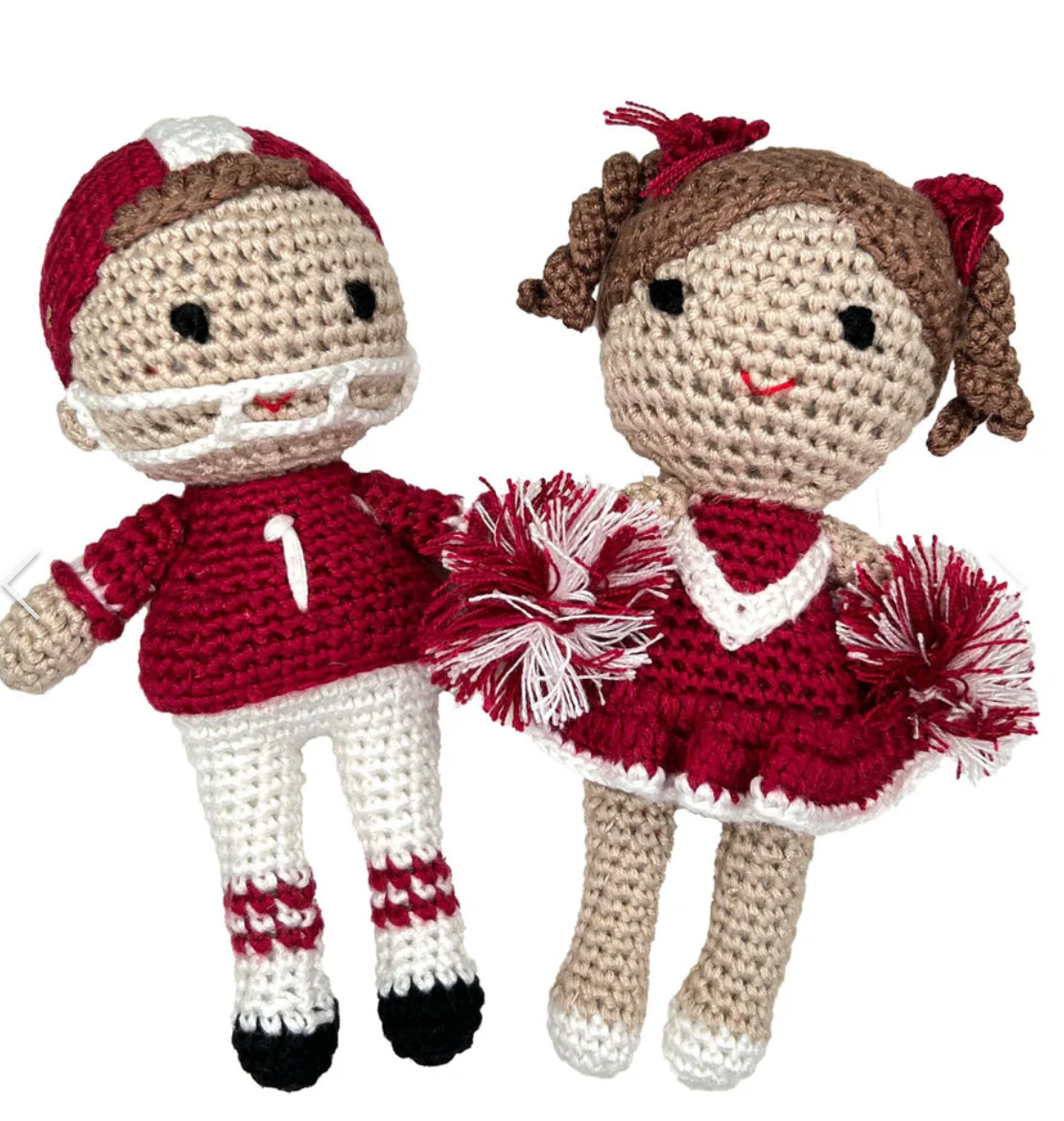 FOOTBALL PLAYER dolls/rattles