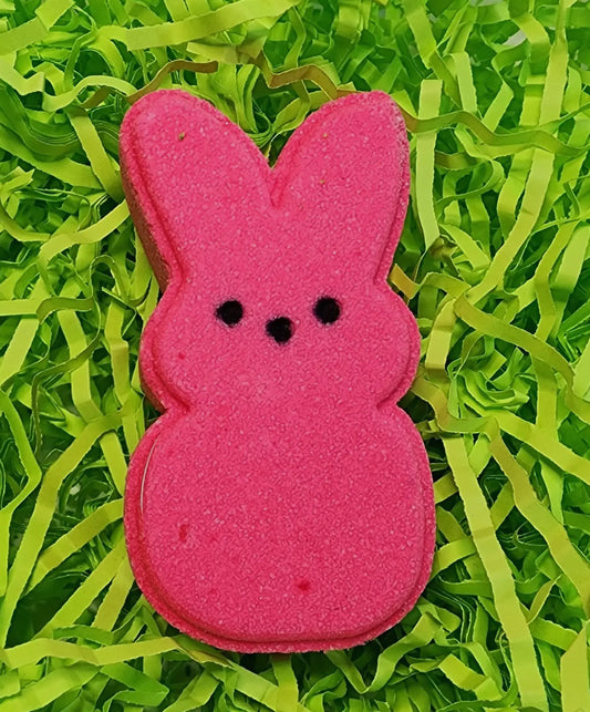 easter peeps bunny bath bomb // pink