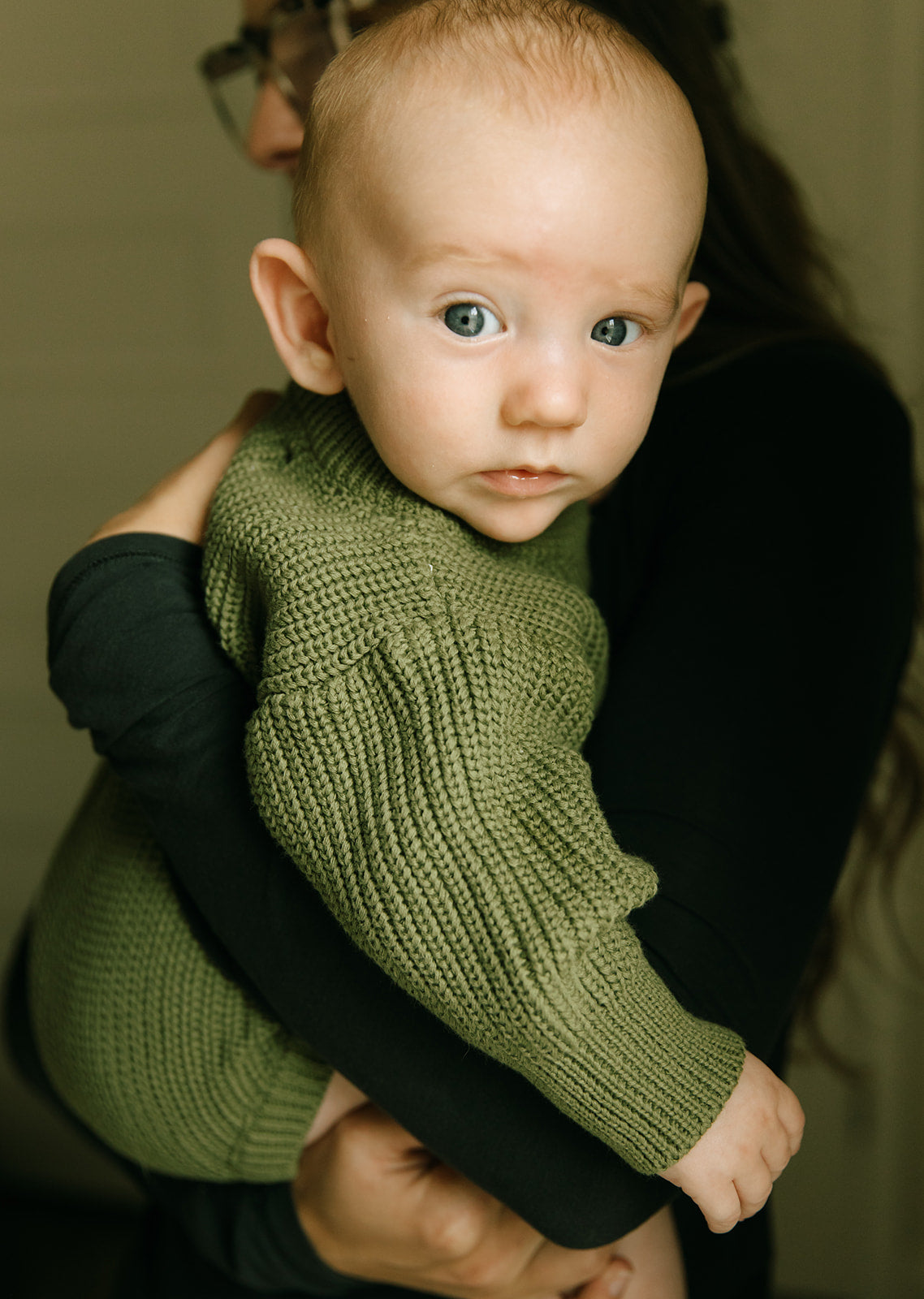 sutton knit romper // hunter green