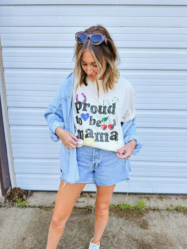 proud to be a mama tee // women's