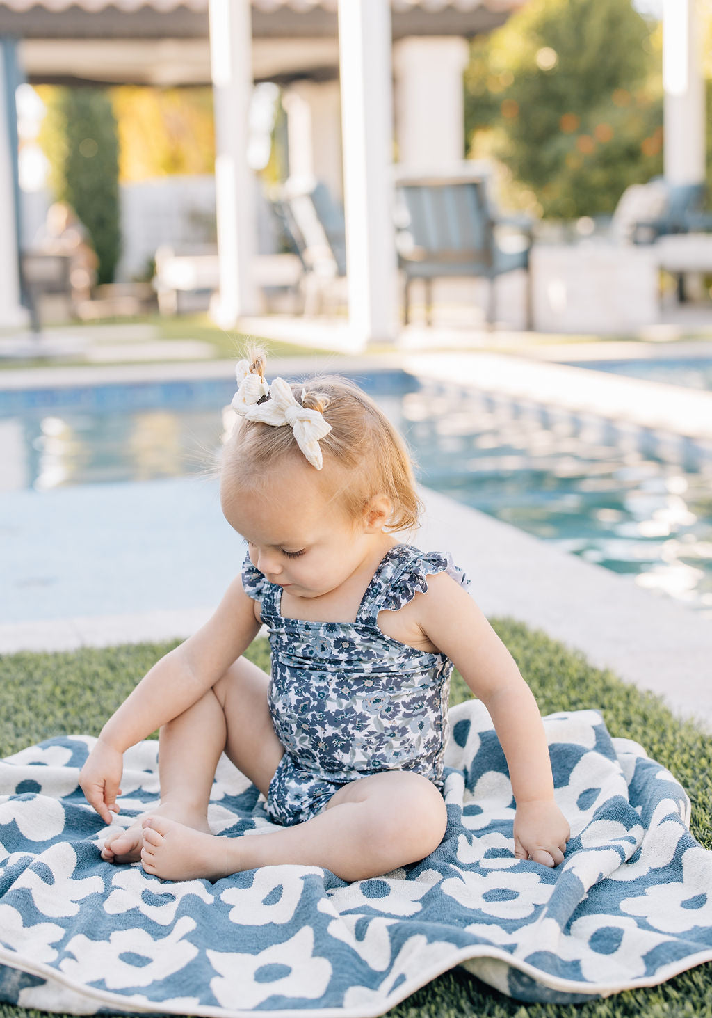 organic cotton beach towel // floral