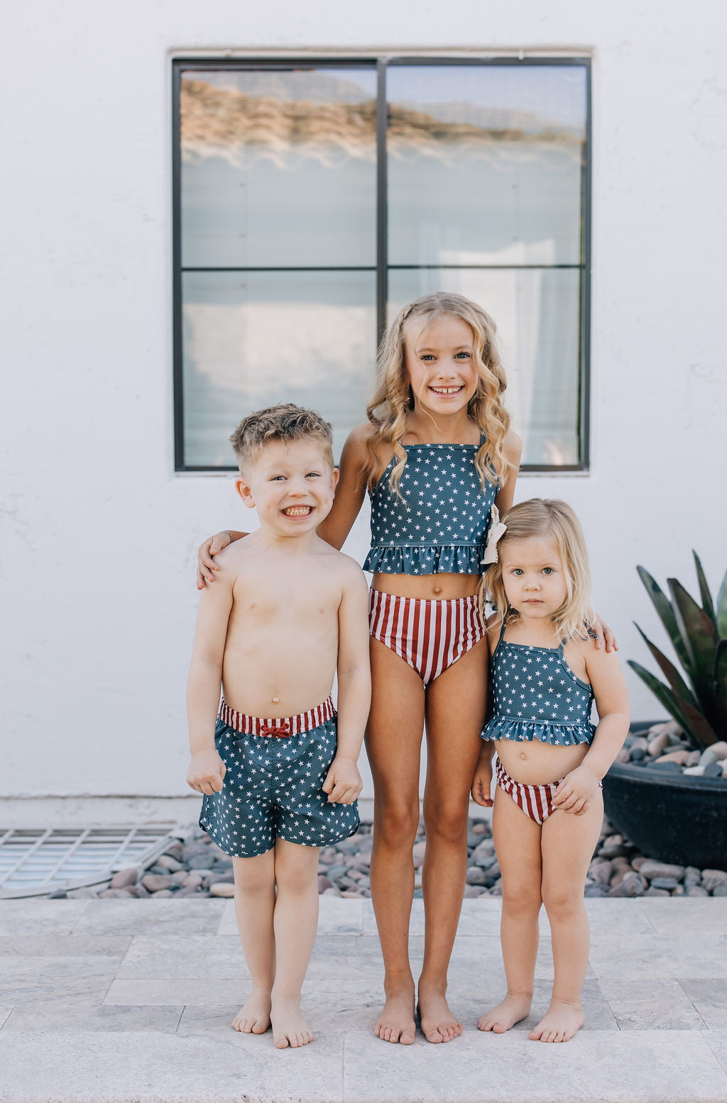 bikini set // stars +stripes (sizing baby through kids 9/10y) *comes in dad match*