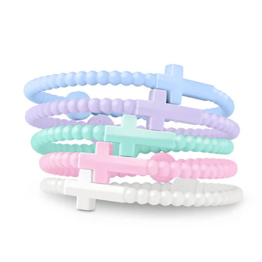 set of 5 jesus bracelets // cotton candy (ADULT or KID SIZE)